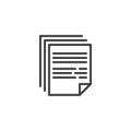 Documentation line icon Royalty Free Stock Photo
