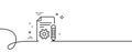 Documentation line icon. Technical instruction sign. Continuous line with curl. Vector Royalty Free Stock Photo