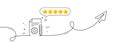 Documentation line icon. Technical instruction sign. Continuous line with plane. Vector