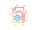 Documentation line icon. Technical instruction sign. Vector Royalty Free Stock Photo