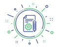 Documentation line icon. Technical instruction sign. Vector