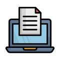 Documentation, office documents Vector icon which can easily modify Royalty Free Stock Photo