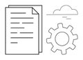 Document Management and Cloud Integration with Gear for Automation Concept Royalty Free Stock Photo