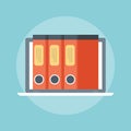 Documents Database flat style, colorful, icon