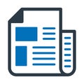 Documents, documents strategy Vector icon which can easily modify Royalty Free Stock Photo