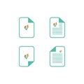 Documents file of Business work Icon Vector Illustration, document flat design modern vector icons set for web and mobile app Royalty Free Stock Photo