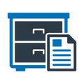 Documents, file drawer Vector Icon which can easily modify Royalty Free Stock Photo