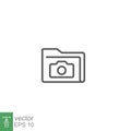 Documents file photo picture line icon. Folder picture for website or mobile application Royalty Free Stock Photo