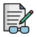 Documents, filen Vector Icon which can easily modify or edit