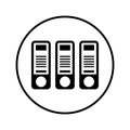 Documents, files archive black icon