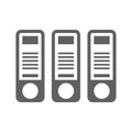 Documents, files archive gray icon