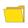 Documents folder files paper cartoon Royalty Free Stock Photo