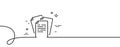 Documents line icon. Doc file page sign. Continuous line with curl. Vector Royalty Free Stock Photo
