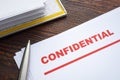 Documents with mark confidential for privacy and confidentiality of data.