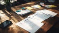 Documents Organize Strategically, Effective Desk Management for Productivity, Utilizing Space Optimization Techniqu