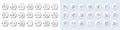 Documents, Presentation and Deflation line icons. For web app, printing. Line icons. Vector