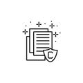 Documents shield copywriting icon. Element of copywriting icon