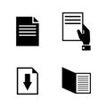 Documents. Simple Related Vector Icons Royalty Free Stock Photo