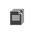 Documents stack vector icon