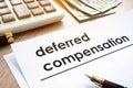 Documents with title Deferred compensation.