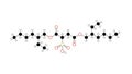 docusate molecule, structural chemical formula, ball-and-stick model, isolated image laxatives