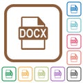 DOCX file format simple icons