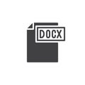 Docx format document icon vector