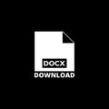 DOCX Icon isolated on black background