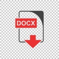 DOCX Icon vector flat