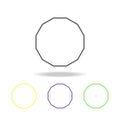 dodecagon colored icon. Can be used for web, logo, mobile app, UI, UX Royalty Free Stock Photo