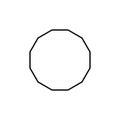 Dodecagon icon. Geometric figure Element for mobile concept and web apps. Thin line icon for website design and development, app