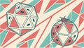 Dodecahedron geometric shape, abstract art and mathematical form vector design Generative AI