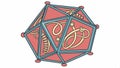 Dodecahedron geometric shape, abstract design and math art vector design Generative AI