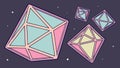 Dodecahedron geometric shape, 3D form, mathematical solid illustration vector design Generative AI