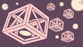 Dodecahedron geometric shape, modern design vector design Generative AI