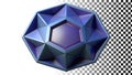 Dodecahedron, geometric shape and mathematical figure illustration png transparent image Generative AI