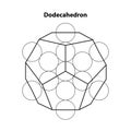 Dodecahedron graph. Scared Geometry Vector Design Elements.