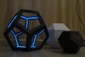 The dodecahedron with luminescent blue diodes