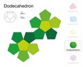 Dodecahedron Platonic Solid Template Paper Model