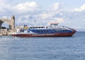 Dodekanisos Seaways Catamaran arriving Rhodes port