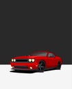 Dodge Challenger. American muscle car Royalty Free Stock Photo