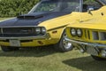 Dodge challenger and cuda front end Royalty Free Stock Photo