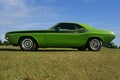 Dodge Challenger green TA Royalty Free Stock Photo