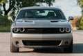 Dodge Challenger SRT in the street at summertime Royalty Free Stock Photo