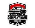 dodge charger car logo isolated on white background side view. best for the car industry and available in eps 10 Royalty Free Stock Photo