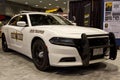 Dodge Charger Chicago Police Car at the annual International auto-show, February 10, 2018 in Chicago, IL Royalty Free Stock Photo