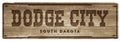 Dodge City South Dakota Town Limit Sign Royalty Free Stock Photo