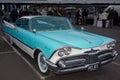 1959 Dodge Coronet coupe in striking two tone turquoise/white livery.