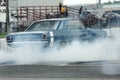 Drag car burnout Royalty Free Stock Photo