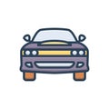 Color illustration icon for Dodge, gag and car